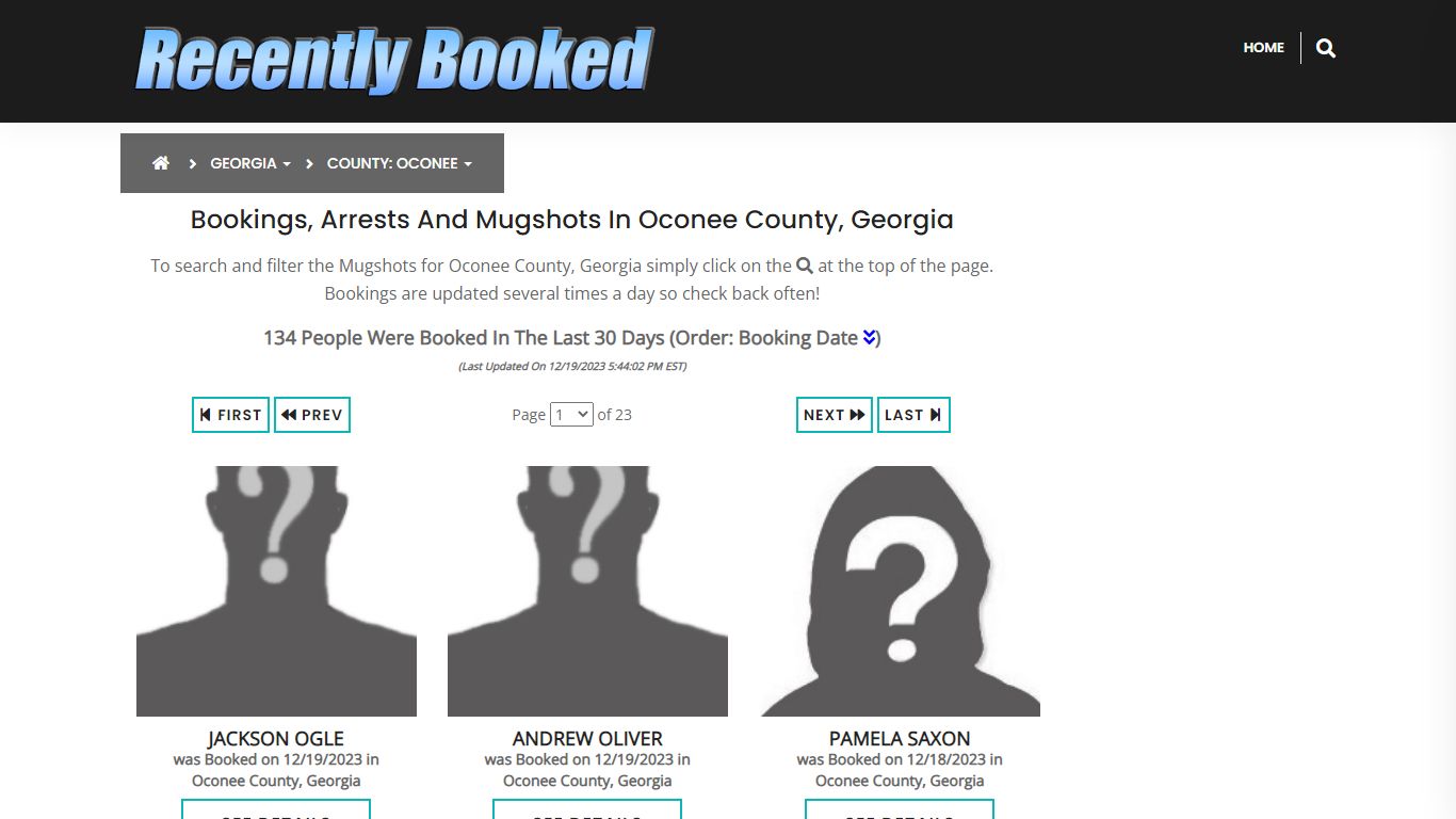 Recent bookings, Arrests, Mugshots in Oconee County, Georgia